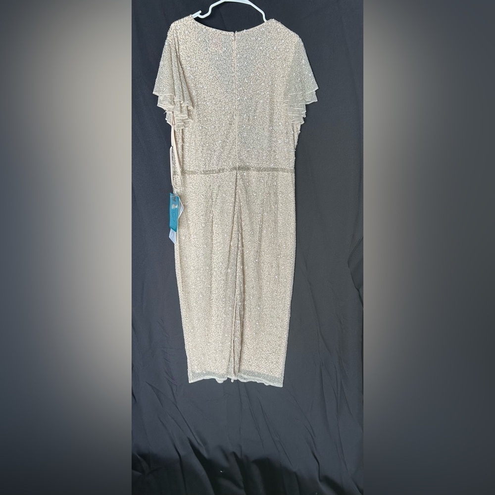 Mac Duggal 10810 NWOT Ruffle Sleeves Beaded Dress - Picture 5 of 9